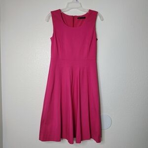 Brooks Brothers Pink Sleeveless Fit Flare Dress Stretch Women Size 6
